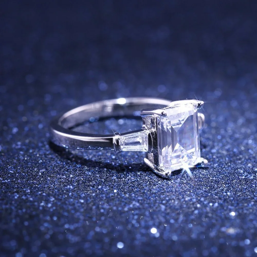 🍁 Wedding/Engagement Pure Gemstone Dainty Silver Ring for Women, VIP468